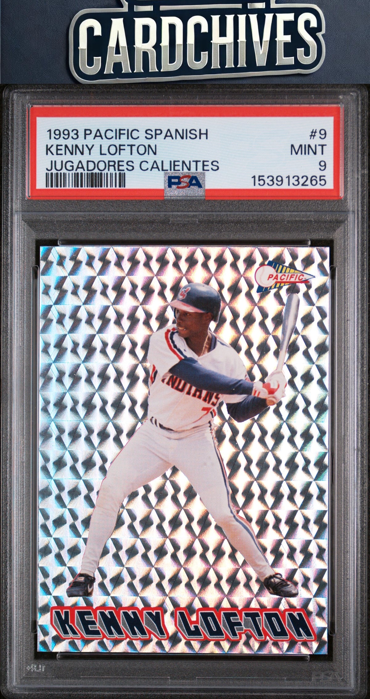 Kenny Lofton 1993 Pacific Spanish #9 Jugadores Calientes PSA 9 MINT