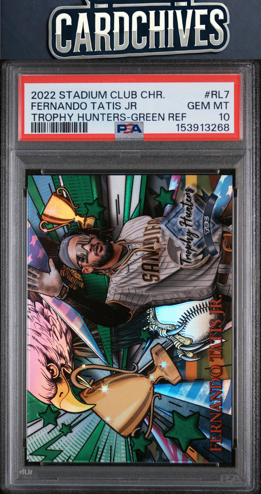 Fernando Tatis Jr. 2022 Stadium Club Chrome #RL-7 Trophy Hunters Grn /99 PSA 10