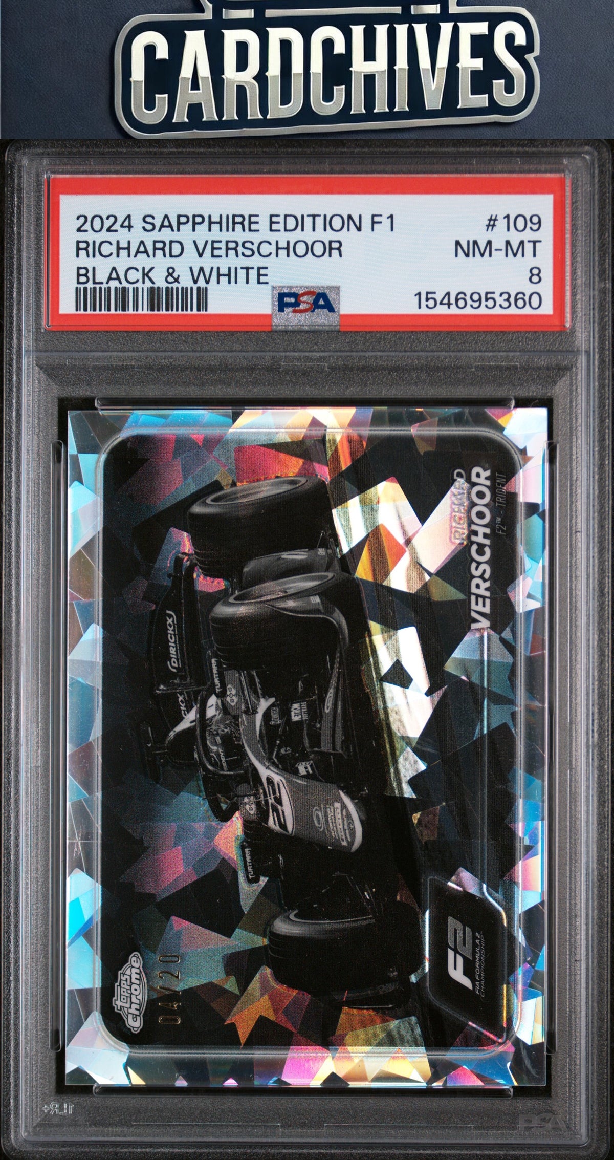 Richard Verschoor 2024 Chrm Saph Formula 1 #109 Black/White /20 PSA POP 1 🔥
