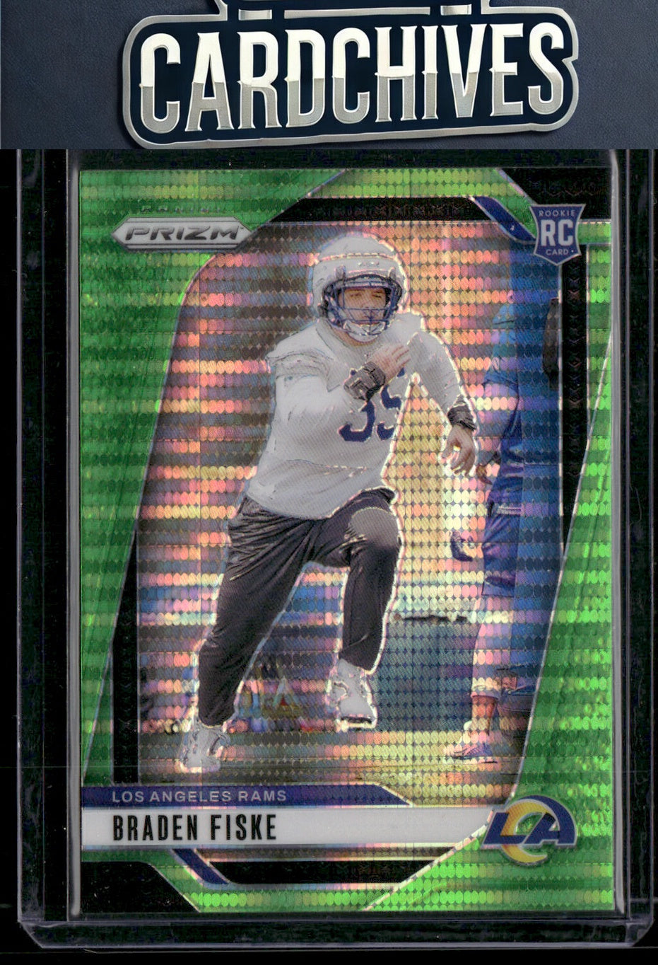 Braden Fiske 2024 Panini Prizm #310 Neon Green Pulsar Rookie RC