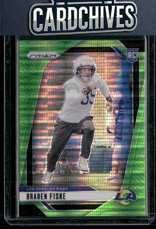 Braden Fiske 2024 Panini Prizm #310 Neon Green Pulsar Rookie RC