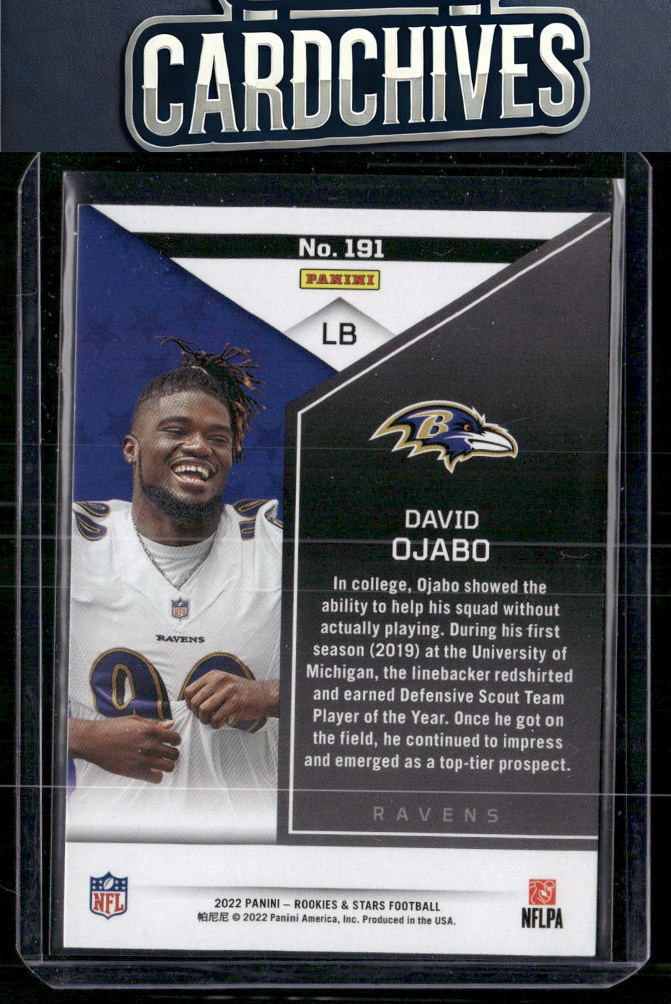 David Ojabo 2022 Panini Rookies & Stars #191 Red Rookie RC