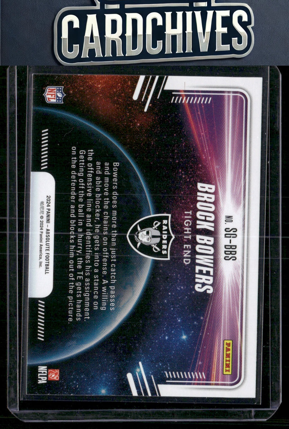 Brock Bowers 2024 Panini Absolute #SG-BBS Star Gazing