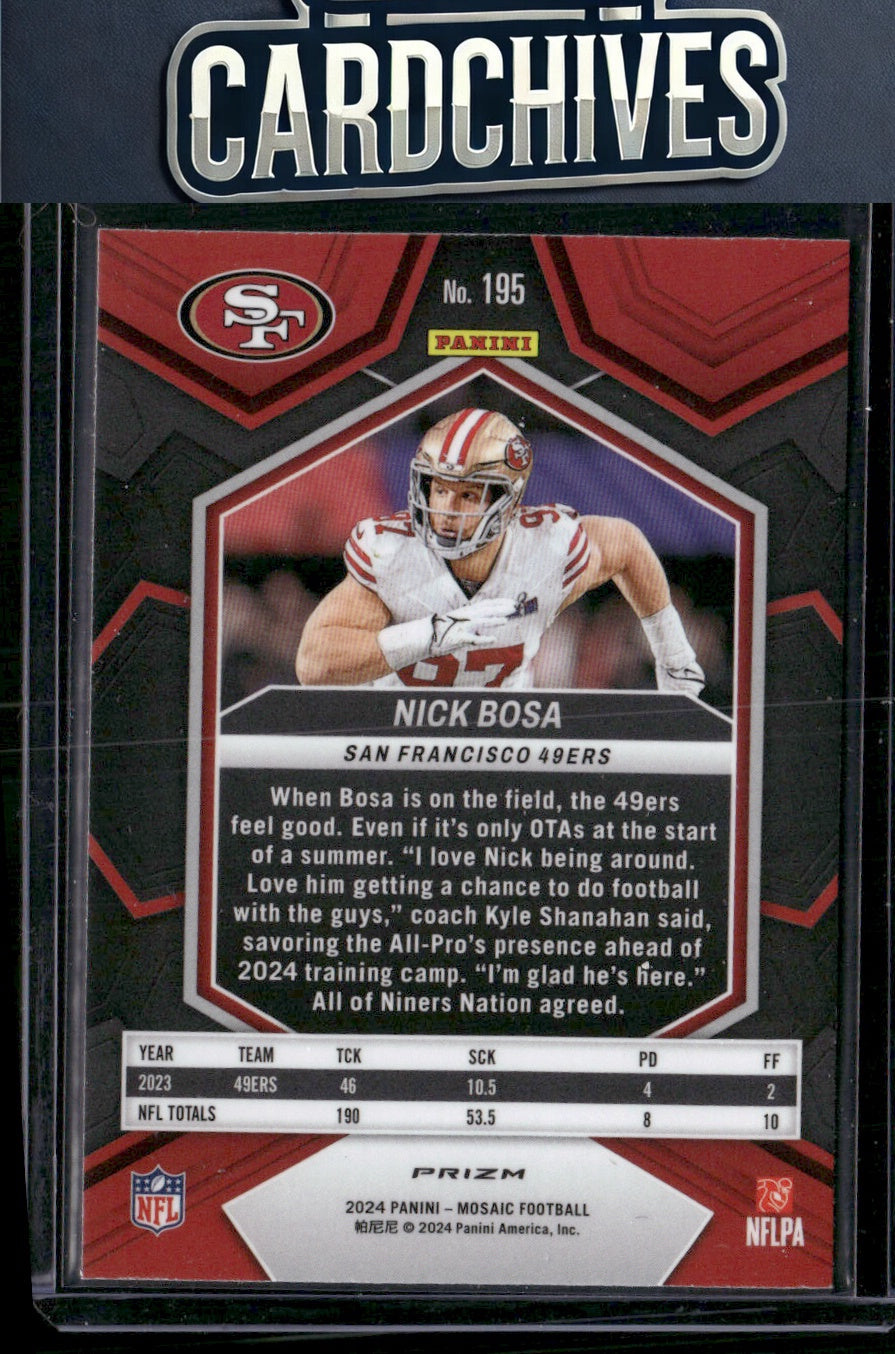 Nick Bosa 2024 Panini Mosaic #195 Mosaic