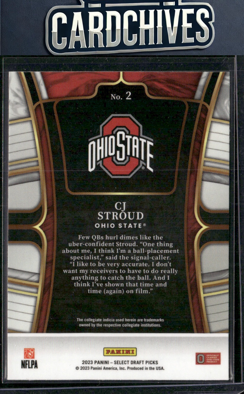 C.J. Stroud 2023 Panini Select Draft Picks #2 Blue Retail