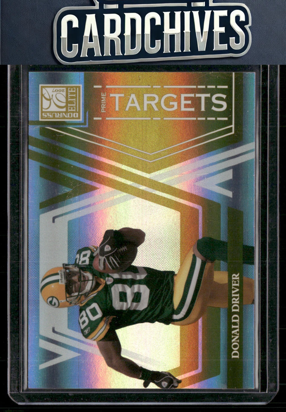 Donald Driver 2007 Donruss Elite #PT-8 Prime Targets Gold #/1000 SN