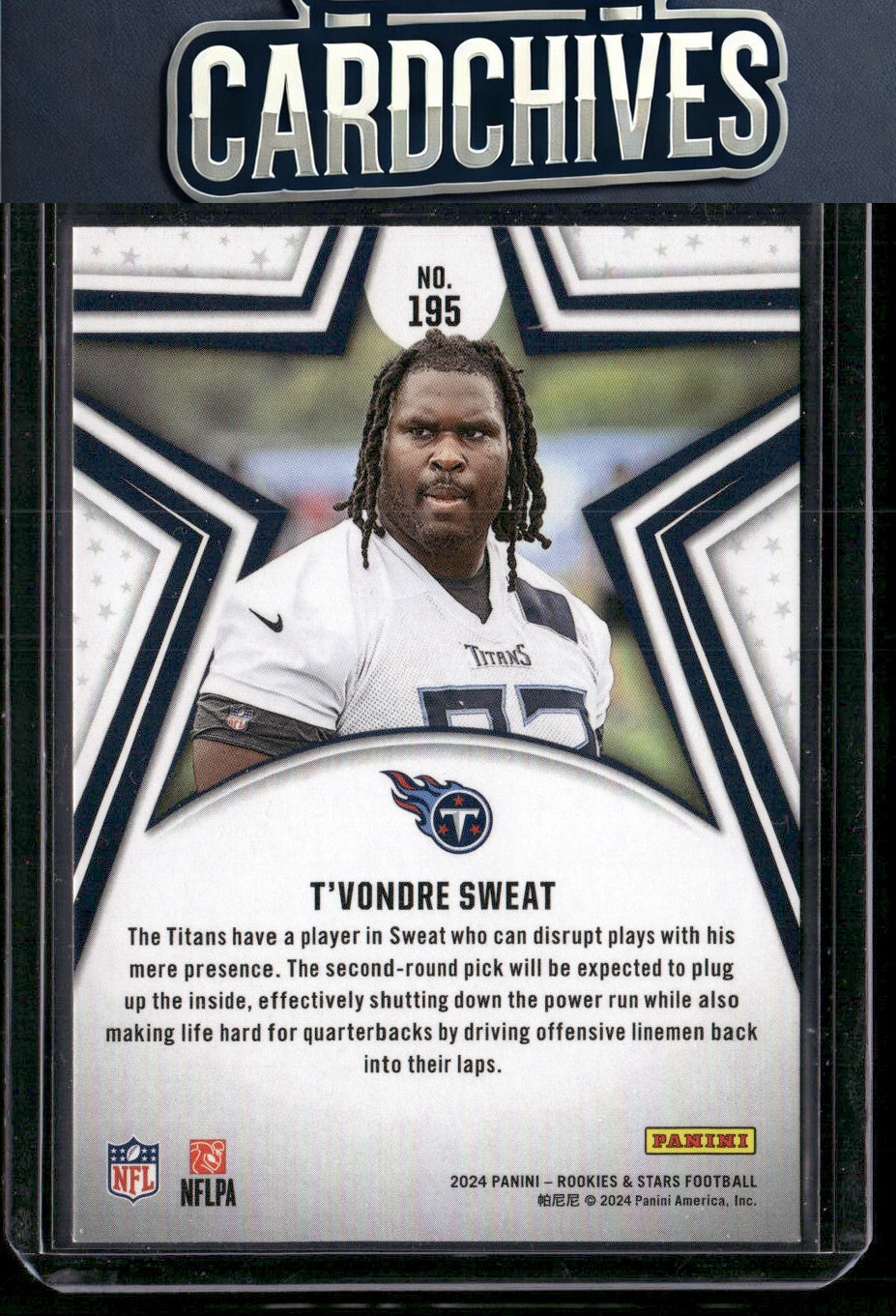 T'Vondre Sweat 2024 Panini Rookies & Stars #195 Rookie RC