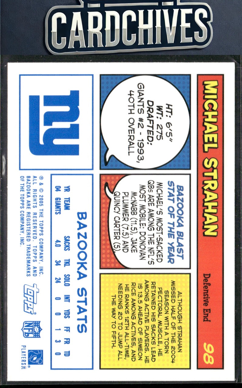 Michael Strahan 2005 Bazooka #98 Blue
