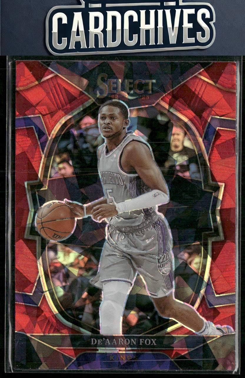 De'Aaron Fox 2022-23 Panini Select #13 Red Cracked Ice Prizms