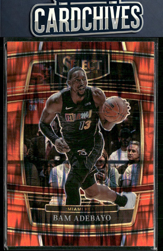Bam Adebayo 2021-22 Panini Select #59 Orange Flash Prizms