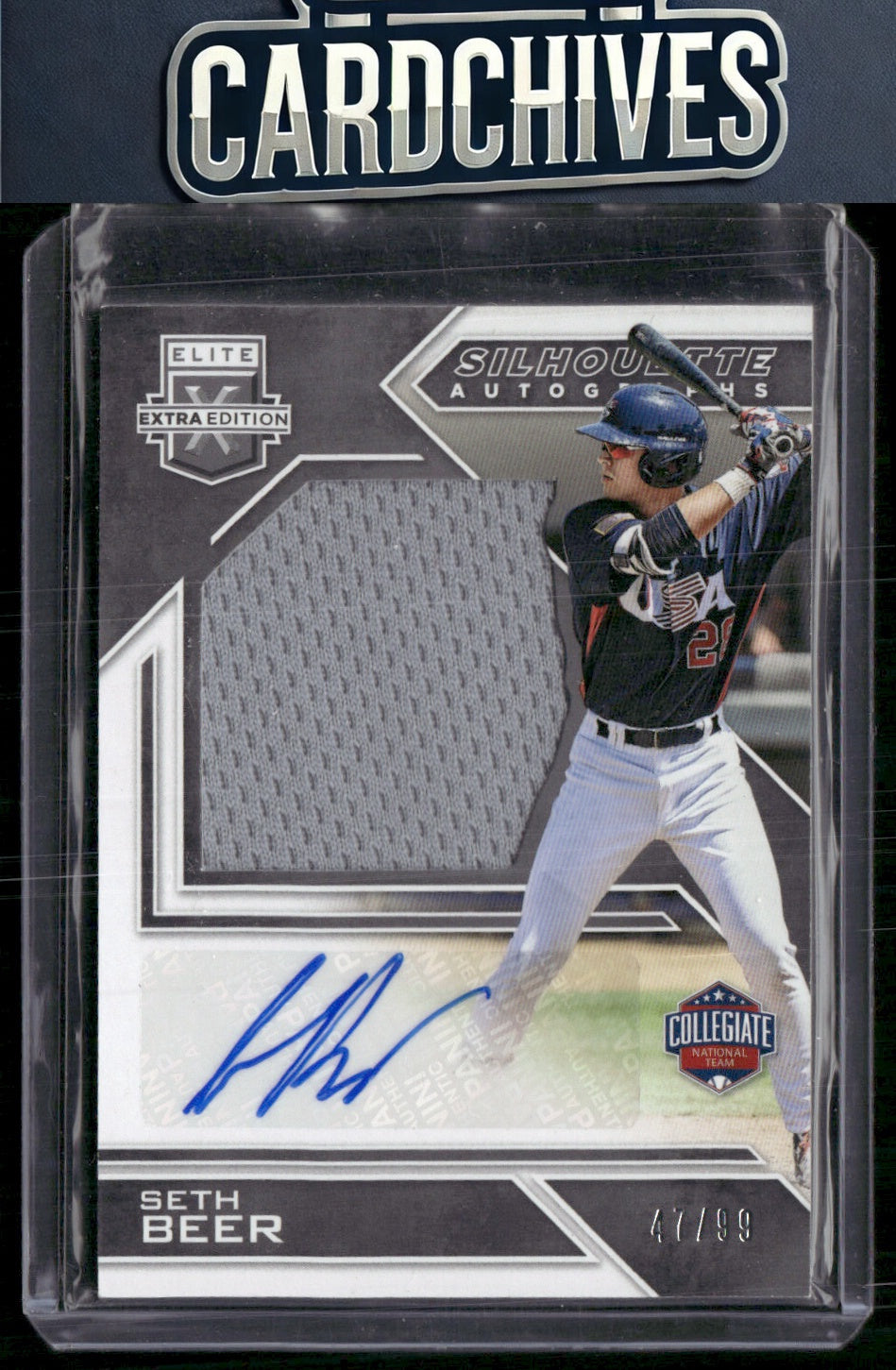 Seth Beer 2016 Elite Extra Ed #USA-SB USA Collegiate Silhouette Autographs #/99