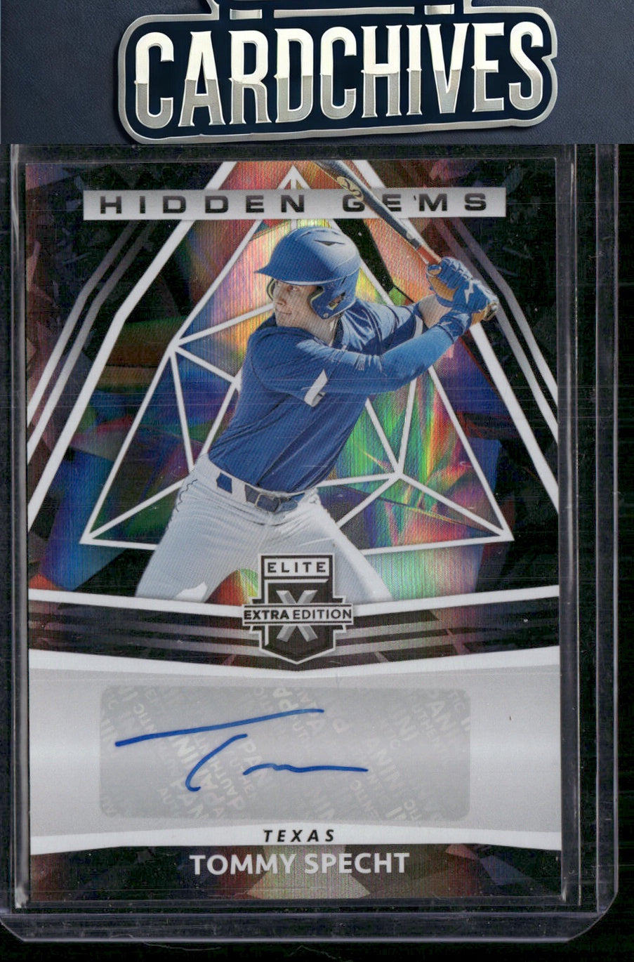Tommy Specht 2022 Elite Extra Edition #HG-TS Hidden Gems Signatures Black Auto