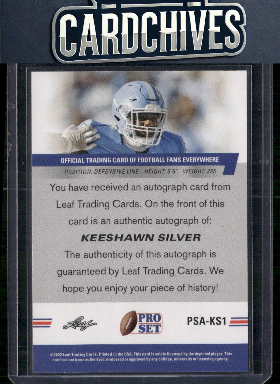 Keeshawn Silver 2022 Pro Set Draft #PSA-KS1 Autographs Auto AU