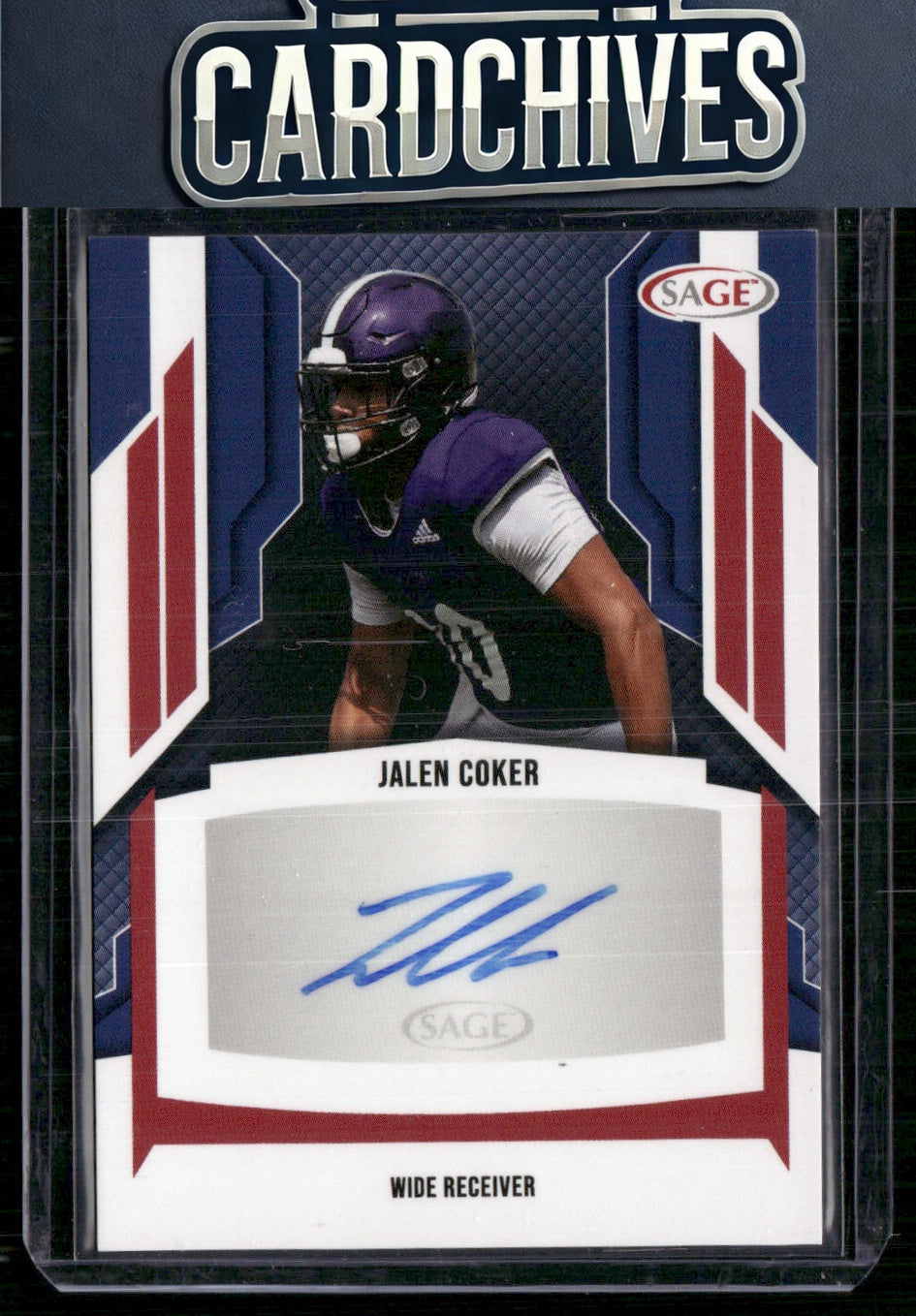 Jalen Coker 2024 SAGE HIT #A-JC2 Autographs Red (High Series) AU