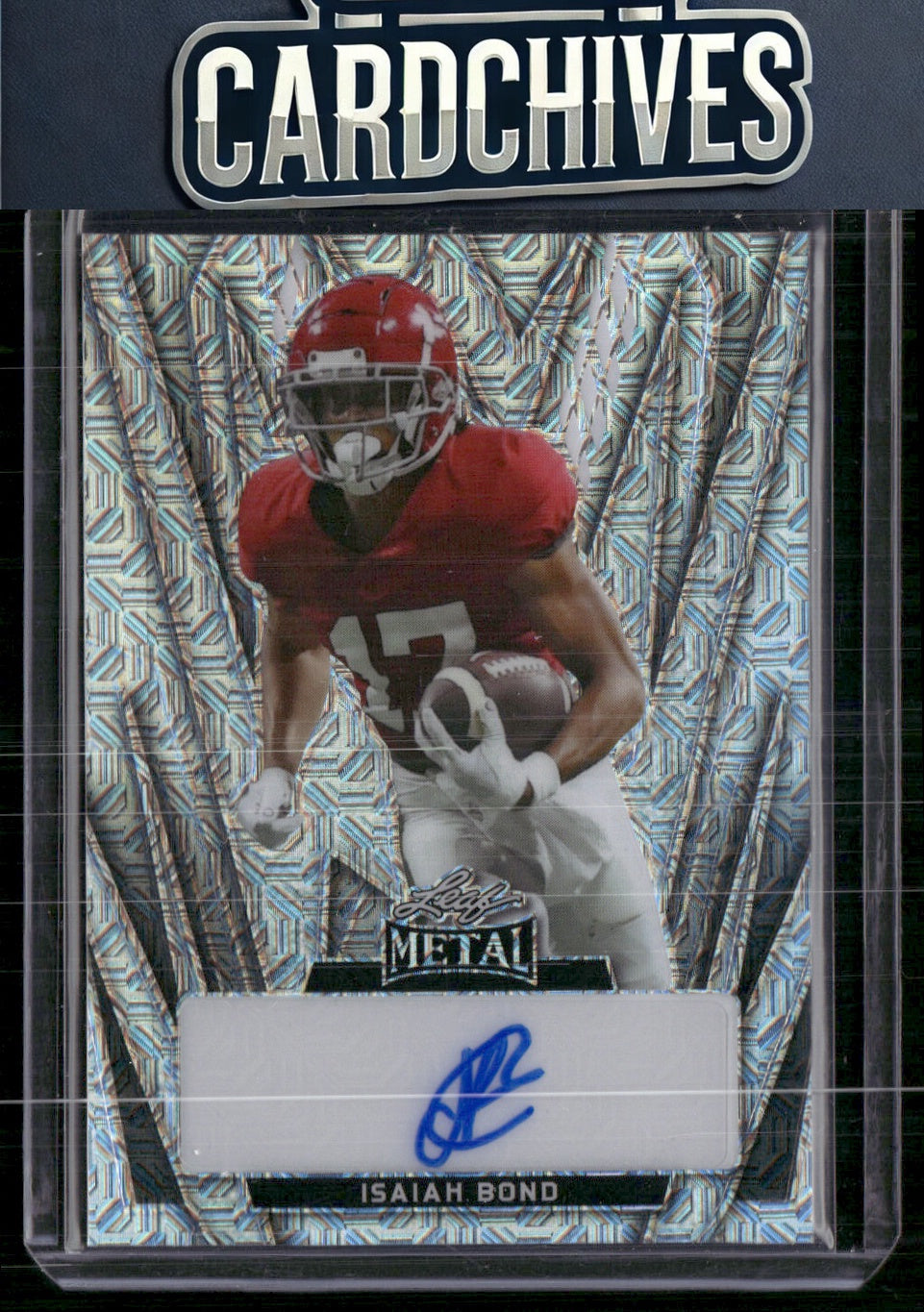 Isaiah Bond 2024 Leaf Metal #BA-IB1 Autographs Mojo Silver #/9 SN, AU