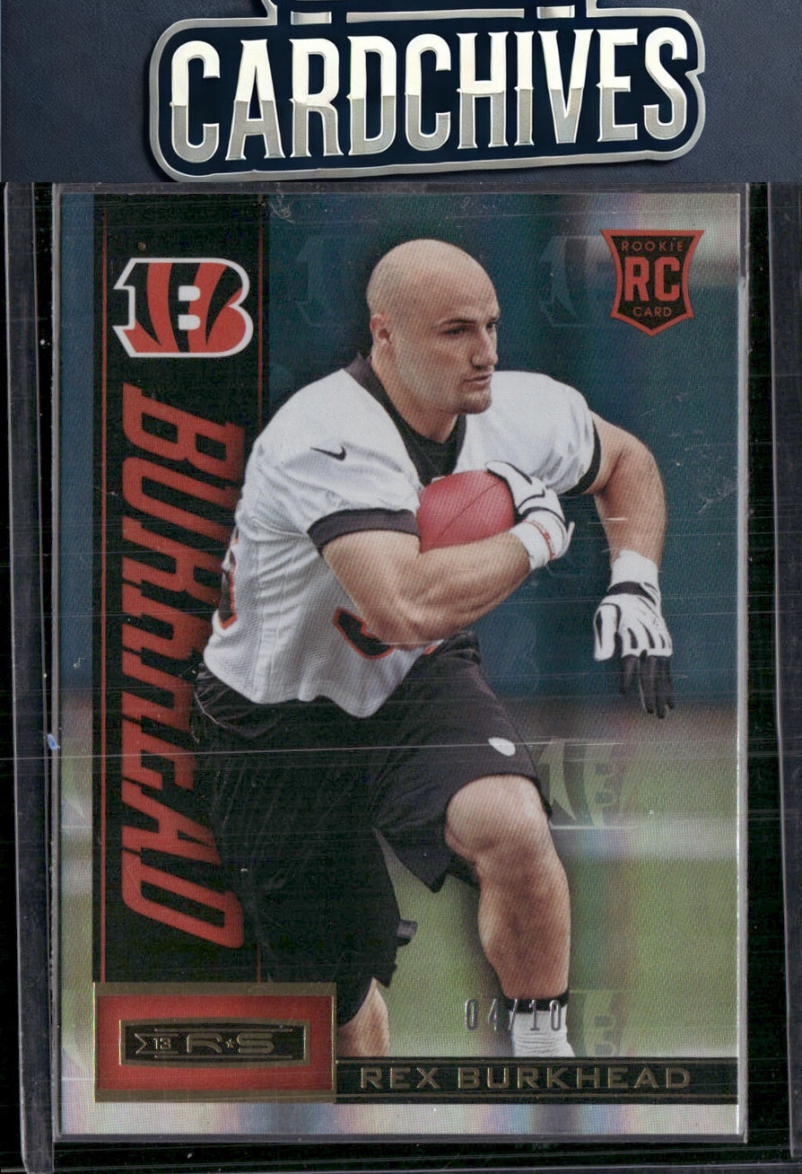 Rex Burkhead 2013 Rookies & Stars #175 Longevity Team Logo Gold #/10 AUTO RC