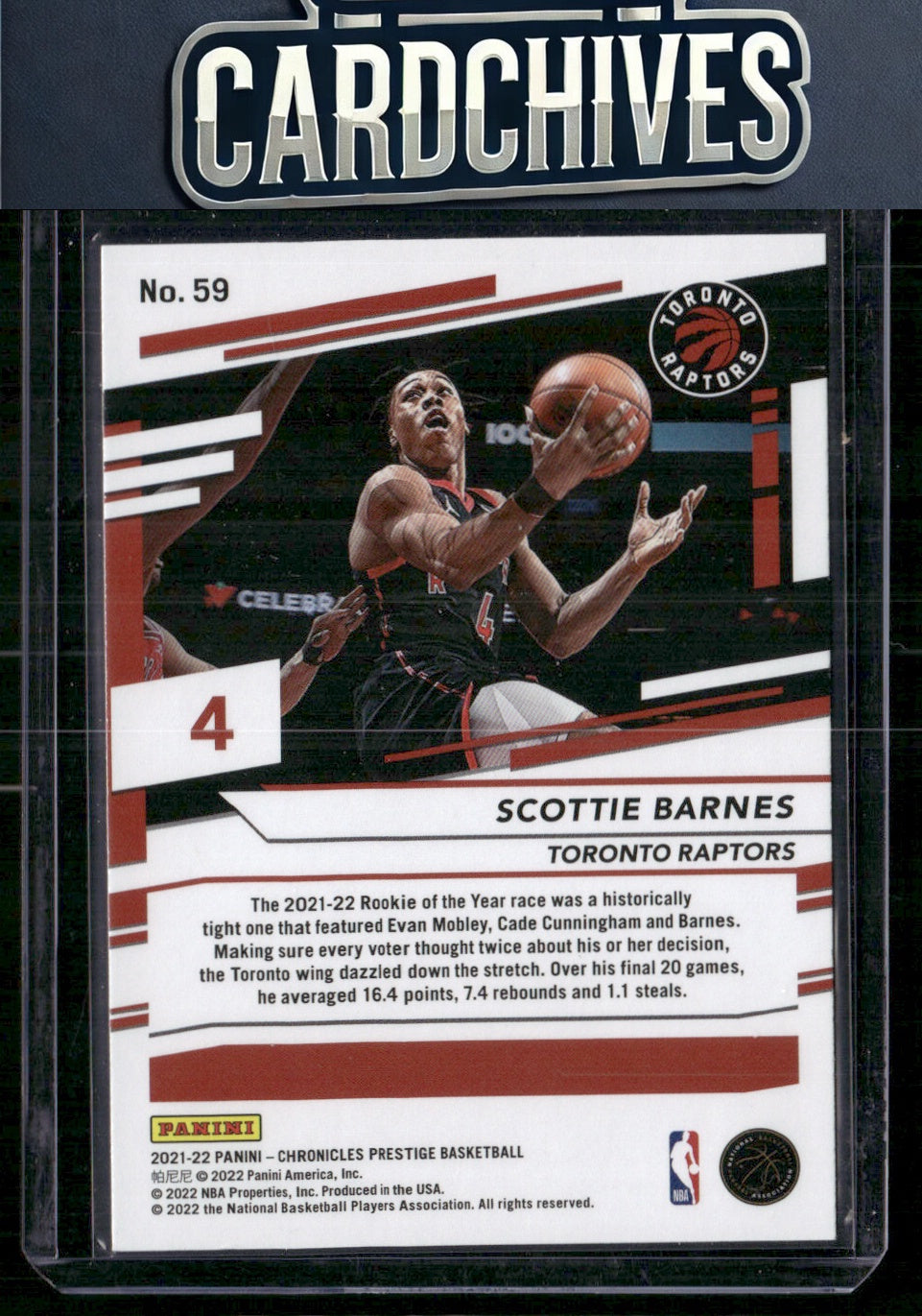 Scottie Barnes 2021-22 Panini Chronicles #59 Rookie RC