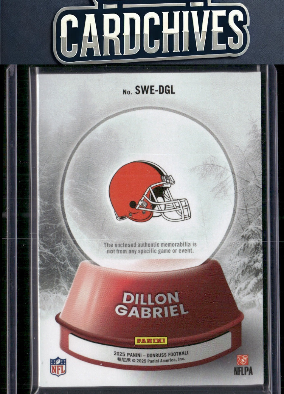 Dillon Gabriel 2025 Donruss #SWE-DGL Rookie Holiday Sweater MEM