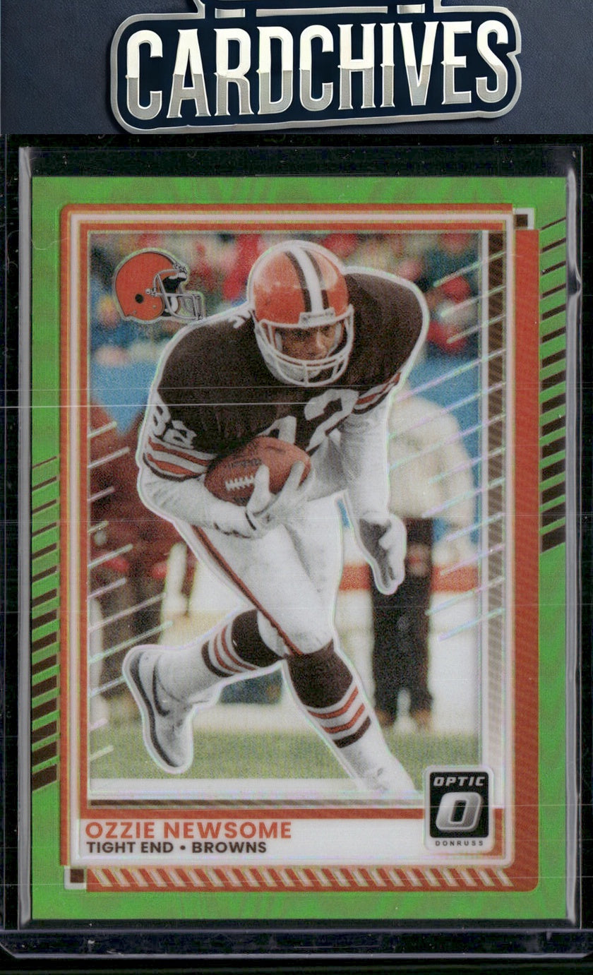 Ozzie Newsome 2025 Donruss Optic #52 Lime Green #/50 SN
