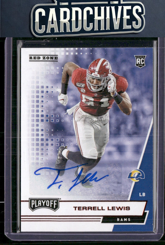 Terrell Lewis 2020 Panini Playoff #297 Rookies Autographs Red Zone