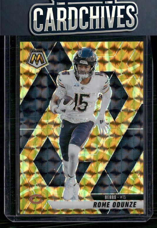 Rome Odunze 2025 Panini Mosaic #206 Mosaic Reactive Yellow