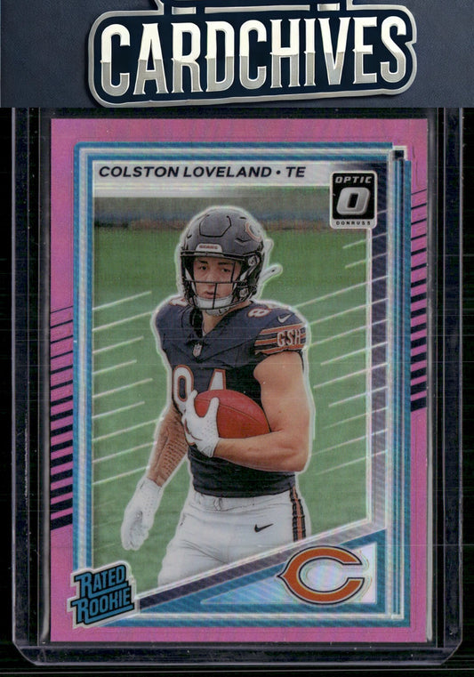 Colston Loveland 2025 Donruss #310 Optic Rated Rookies Preview Pink Rookie RC
