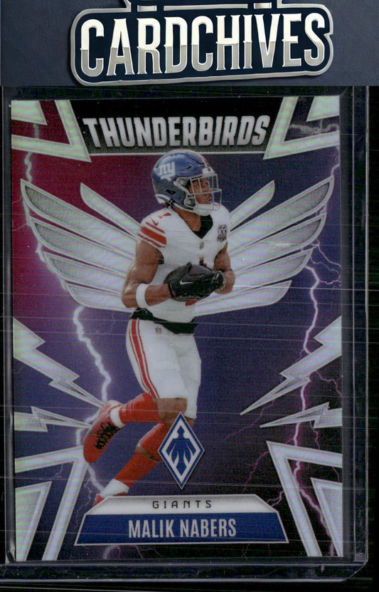Malik Nabers 2025 Panini Phoenix #39 Thunderbirds