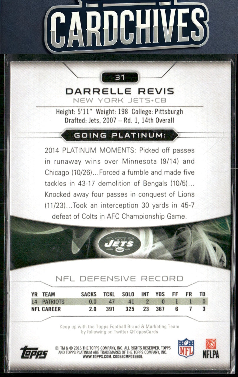 Darrelle Revis 2015 Topps Platinum #31