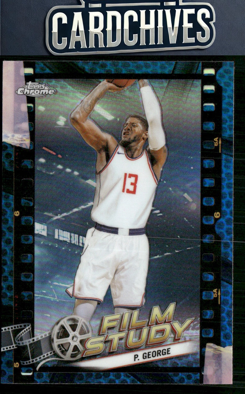 Paul George 2023-24 Topps Chrome #FS-10 Film Study Refractor Blue Basketball