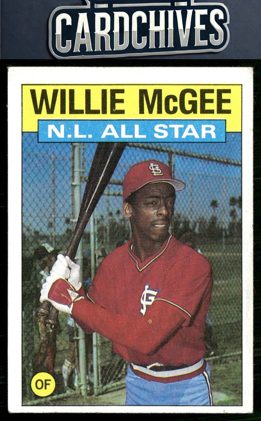 Willie McGee 1986 Topps #707