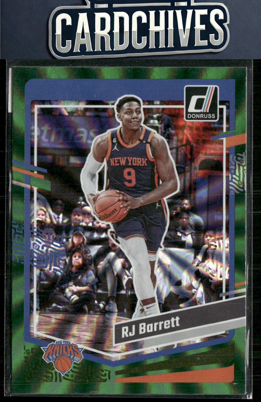 RJ Barrett 2023-24 Donruss #57 Green Laser Holo