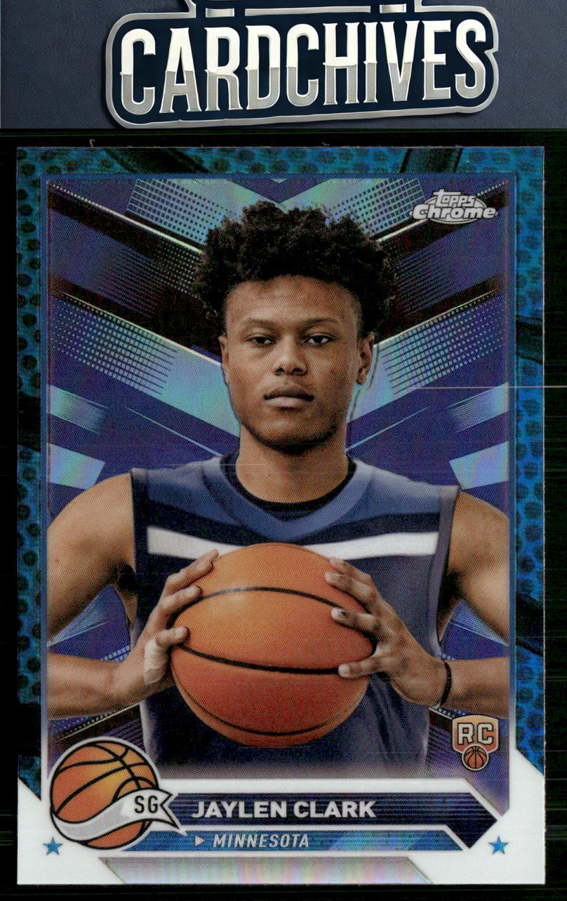 Jaylen Clark 2023-24 Topps Chrome #49 Blue Basketball Refractors Rookie RC