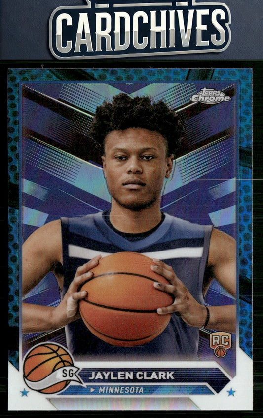 Jaylen Clark 2023-24 Topps Chrome #49 Blue Basketball Refractors Rookie RC