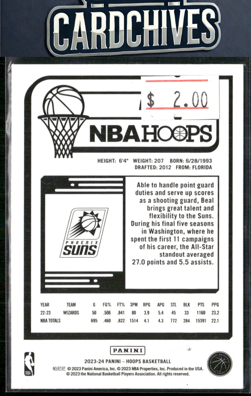 Bradley Beal 2023-24 Hoops #225 Purple