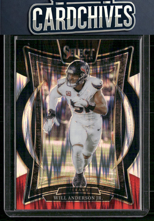 Will Anderson Jr. 2024 Panini Select #100 Black & Red Prizm Shock