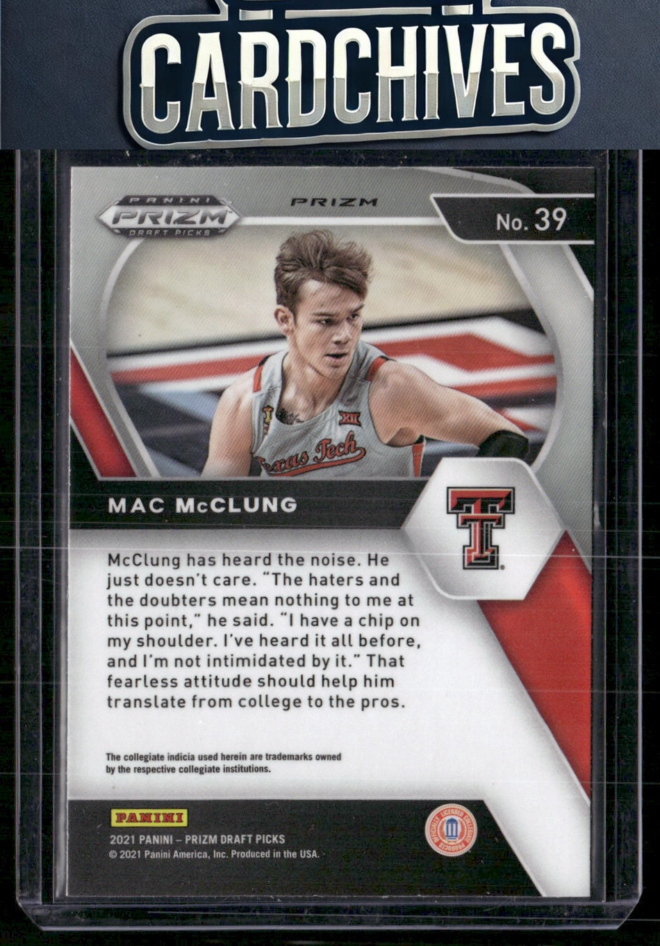Mac McClung 2021 Panini Prizm Draft Picks #39 Green