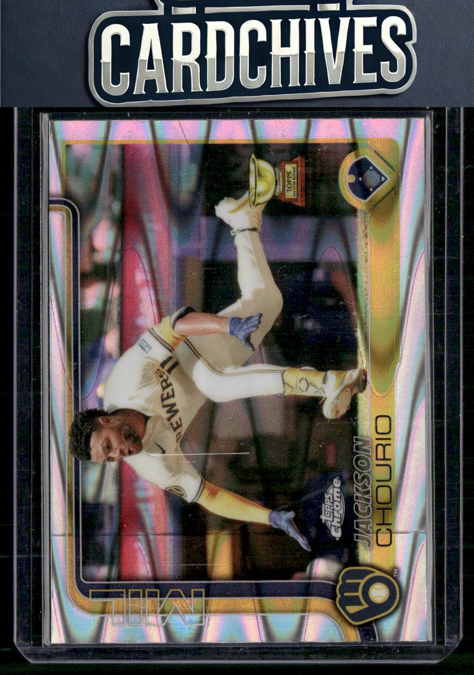 Jackson Chourio 2025 Topps Chrome #262 RayWave Refractors