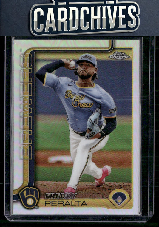 Freddy Peralta 2025 Topps Chrome #95 Refractors