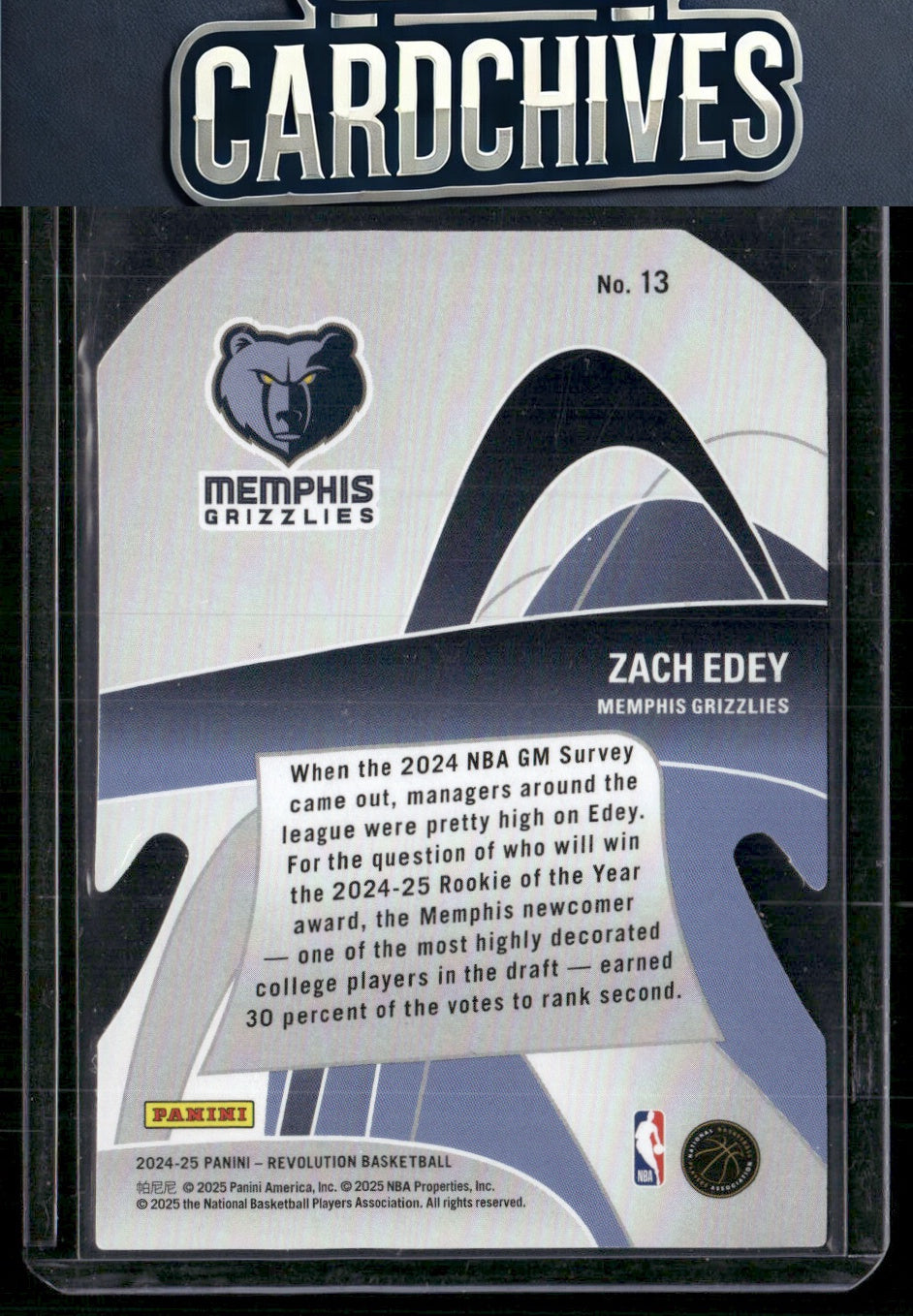 Zach Edey 2024-25 Panini Revolution #13 Liftoff!