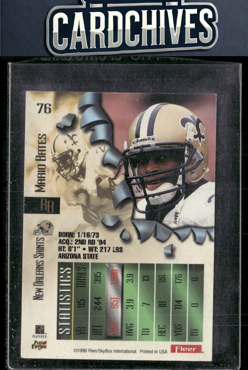 Mario Bates 1996 Fleer Metal #76