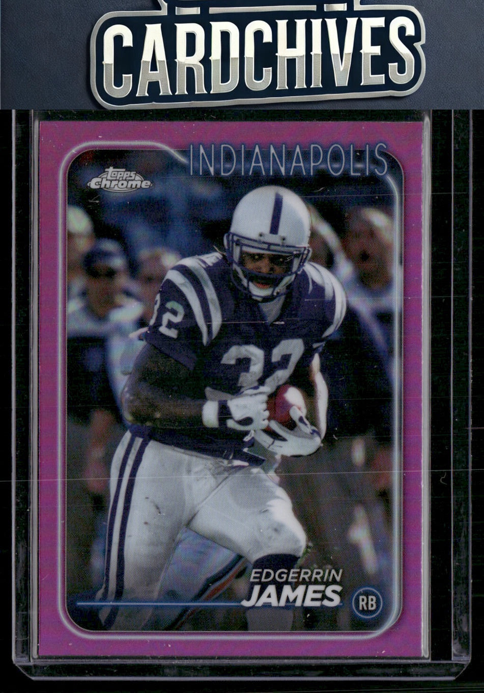 Edgerrin James 2024 Topps Chrome #87 Pink Refractor