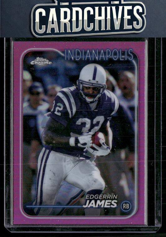 Edgerrin James 2024 Topps Chrome #87 Pink Refractor