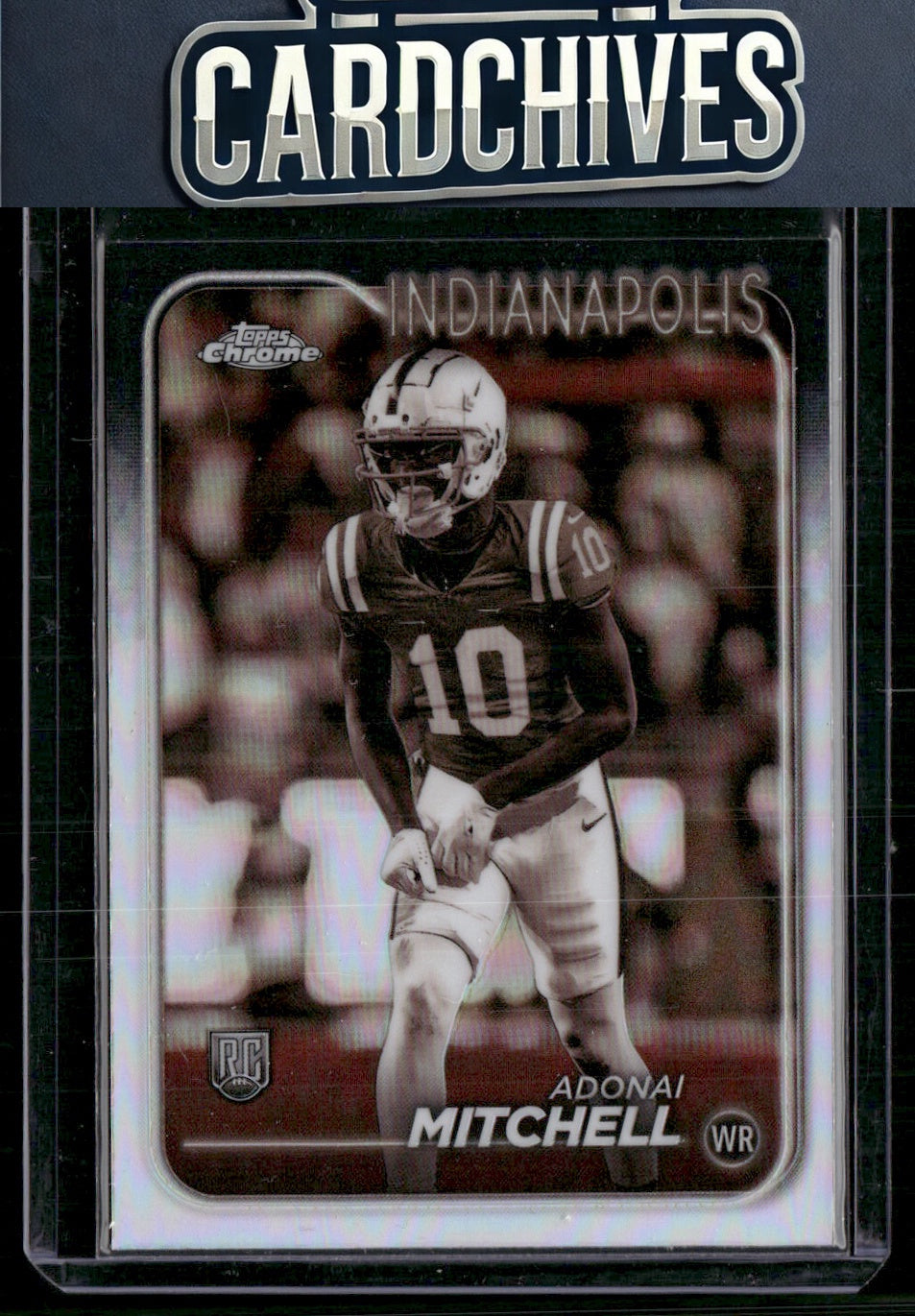 Adonai Mitchell 2024 Topps Chrome #210 Sepia Refractor Rookie RC