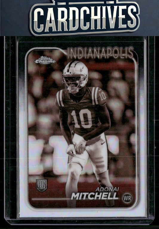 Adonai Mitchell 2024 Topps Chrome #210 Sepia Refractor Rookie RC