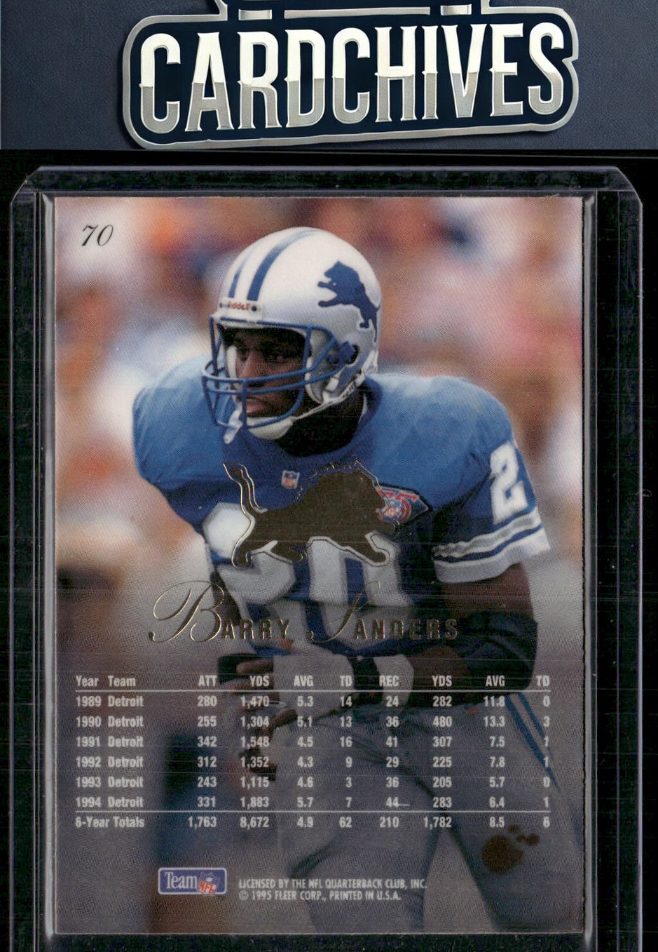 Barry Sanders 1995 Flair #70