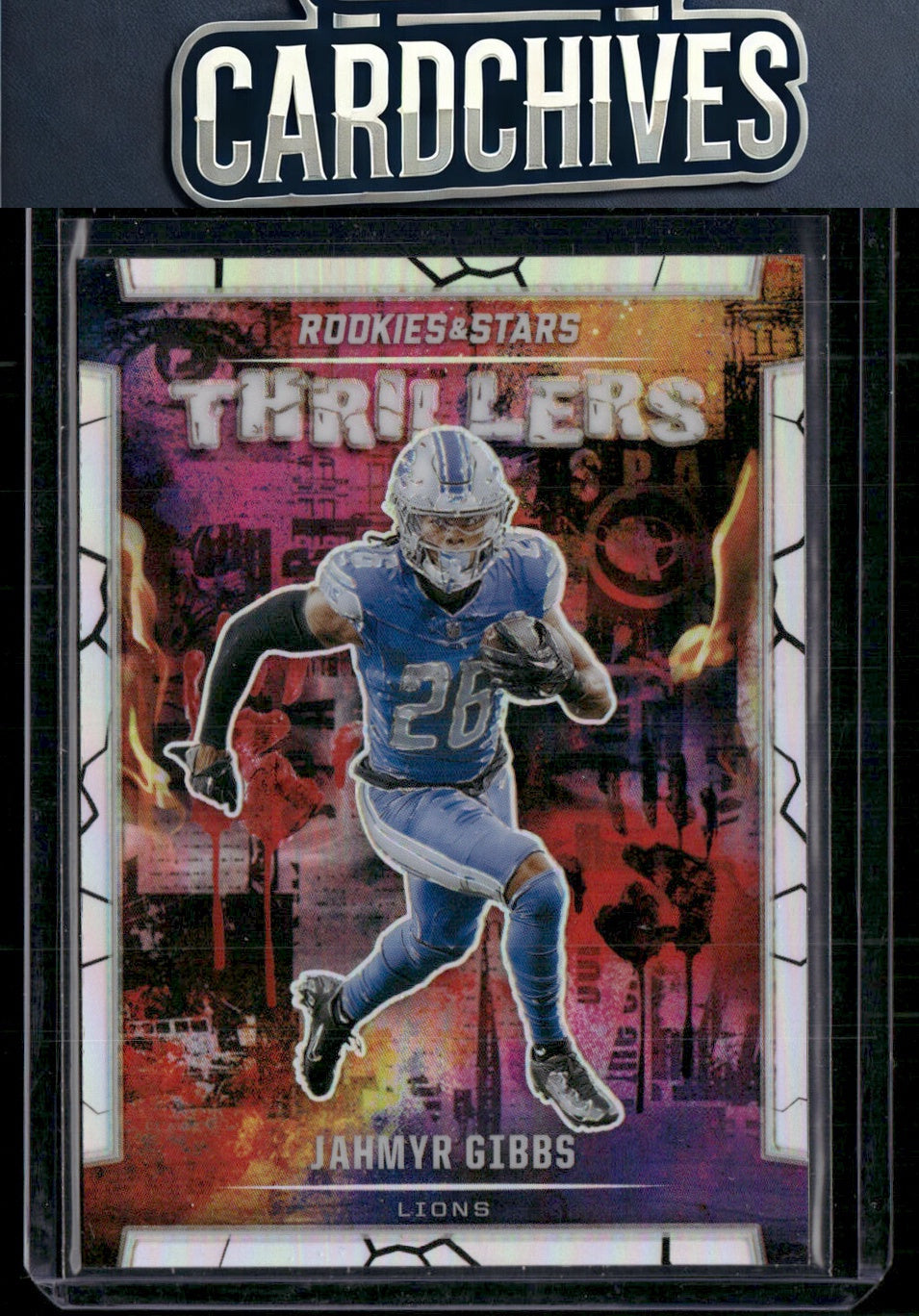 Jahmyr Gibbs 2024 Panini Rookies & Stars #T-JGS Thrillers Silver