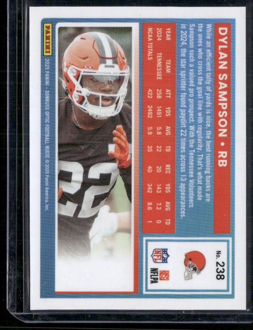 Dylan Sampson 2025 Donruss Optic #238 Rookie RC