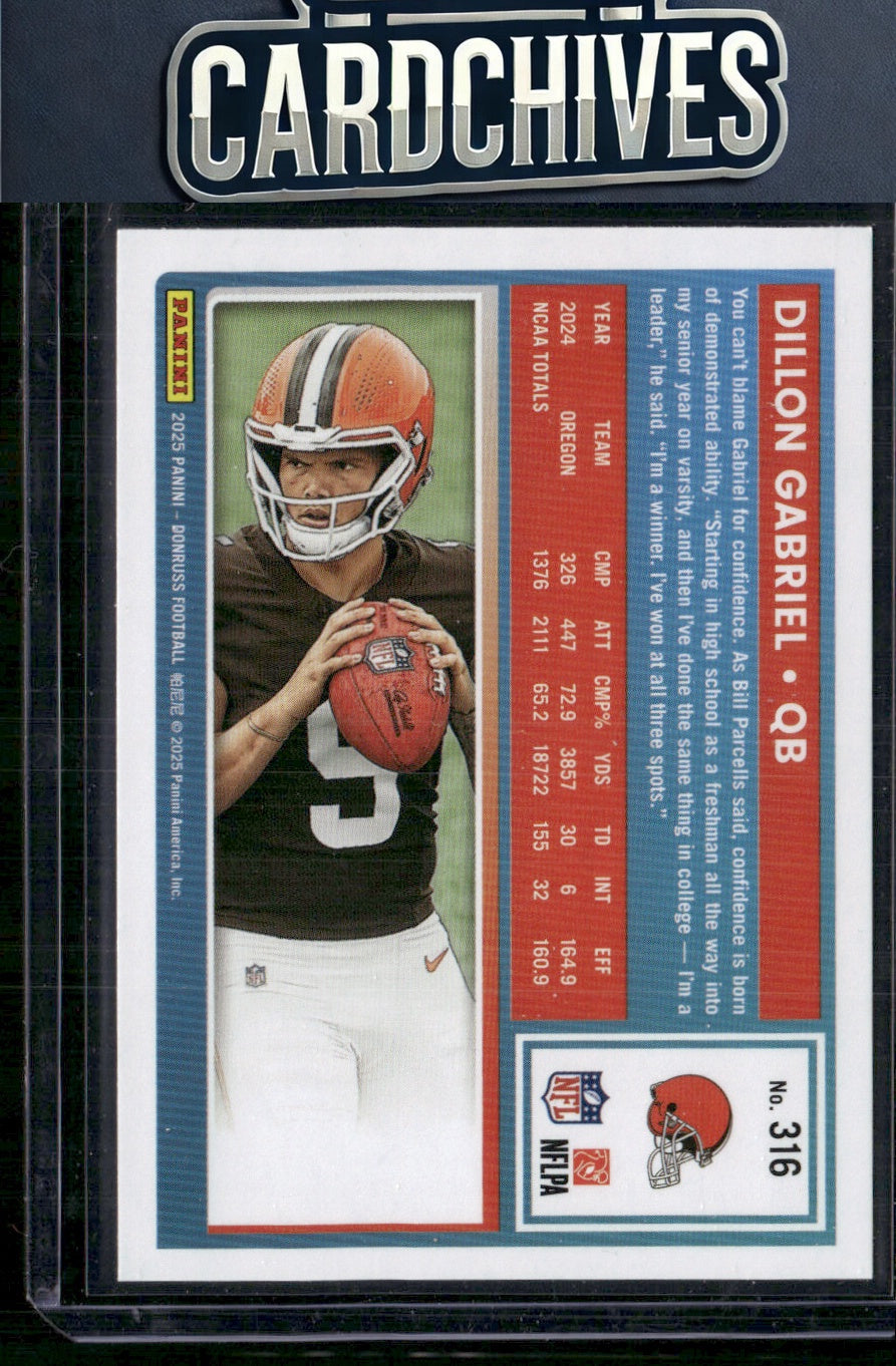 Dillon Gabriel 2025 Donruss #316 Rookie RC