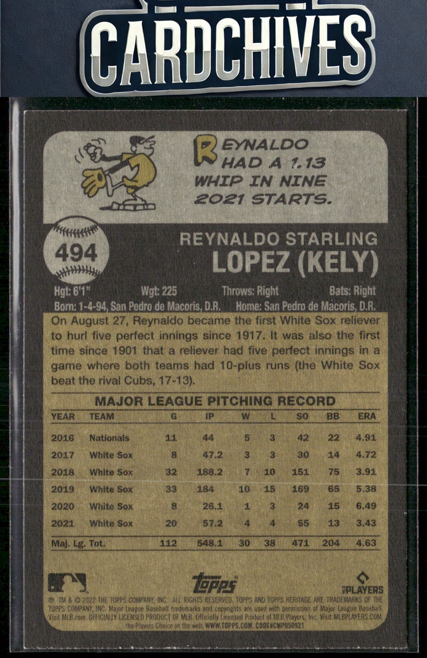 Reynaldo Lopez 2022 Topps Heritage #494