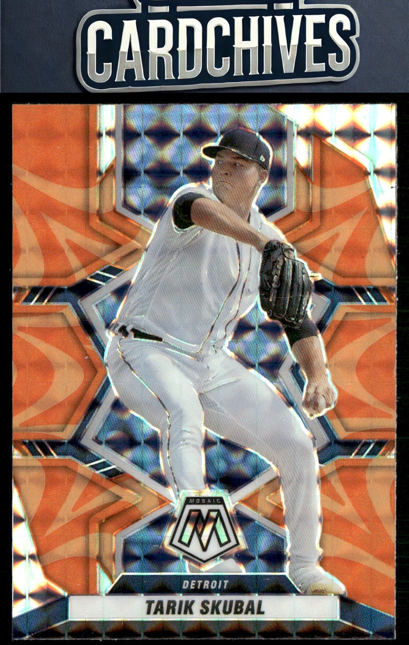 Tarik Skubal 2022 Panini Mosaic #42 Reactive Orange Mosaic